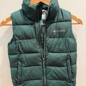 Columbia Dark Green Quilted Kids Puffer Vest